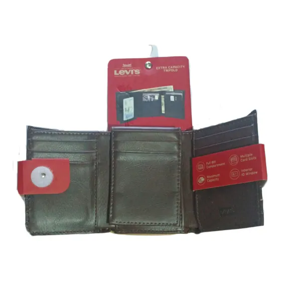 Billetera De Cuero Levi's Original Hombre + Rfid