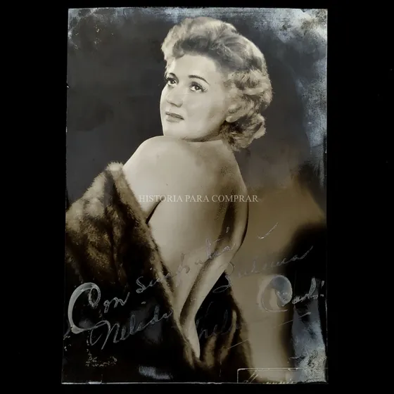 Foto Vedette Thelma Carló Autografo Annemarie Heinrich Actri