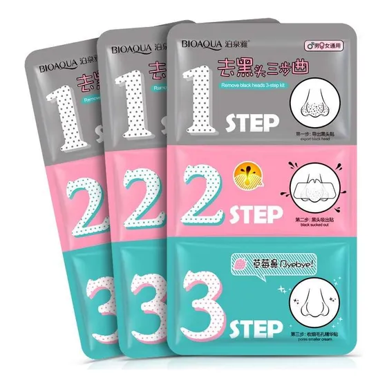 Mascarilla Facial Extractor Puntos Negros 3 Pasos Bioaqua