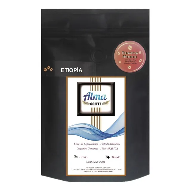 Café Especialidad Origen Único Etiopia Arábica 100% 250 Gr