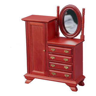 Tocador, Muebles De Casa De Muñecas Con Espejo De Pvc De Tocador, Muebles De Casa De Muñecas Con Espejo De Pvc De