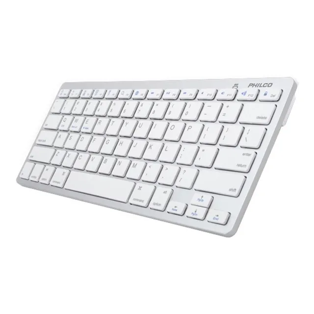 Teclado bluetooth Philco QWERTY color blanco