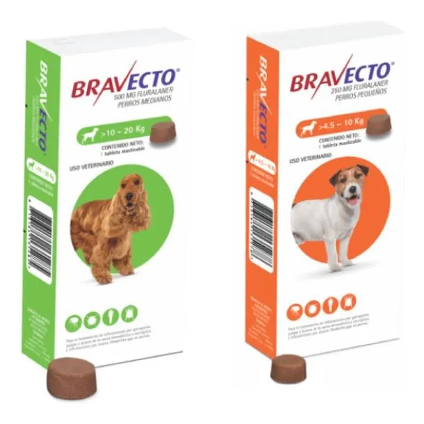 Bravecto 10 - 20kg + 4.5 -10 Kg