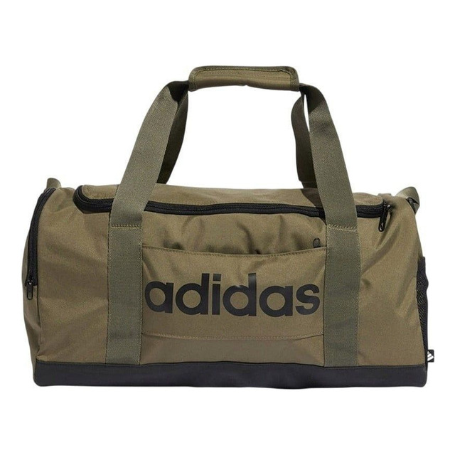 Mala Duffel Pequena Linear Feminino E Masculino adidas Cor Olive Strata / Black Desenho Do... Mala Duffel Pequena Linear Feminino E Masculino adidas Cor Olive Strata / Black Desenho Do...