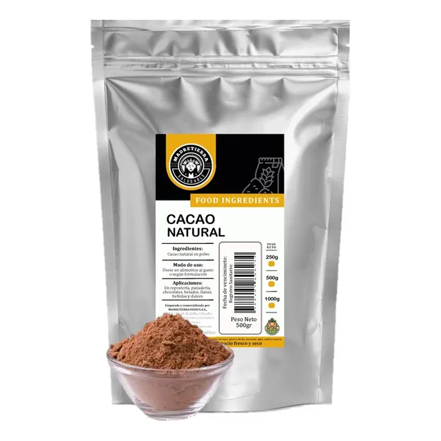 Cacao Natural En Polvo X500g - g a $63