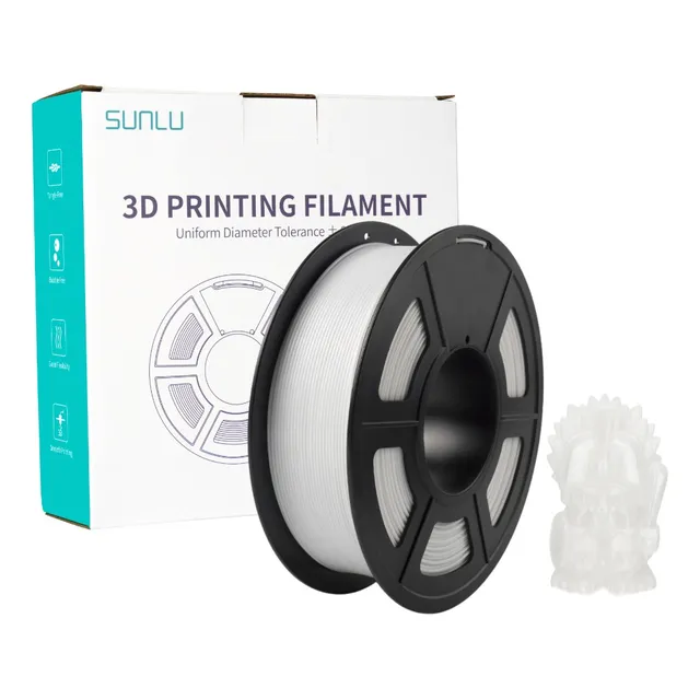 Filamento Petg 1.75 Mm Sunlu 1 Kg Color Blanco