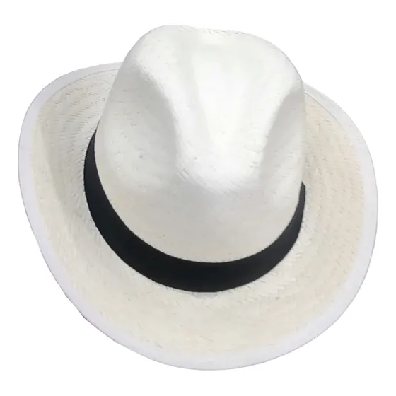 Sombrero De Paja Elegante En Color Blanco Para Niño 