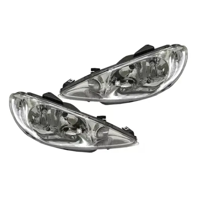 Faros Delanteros Peugeot 206 1999 Al 2009 Doble Foco Pares