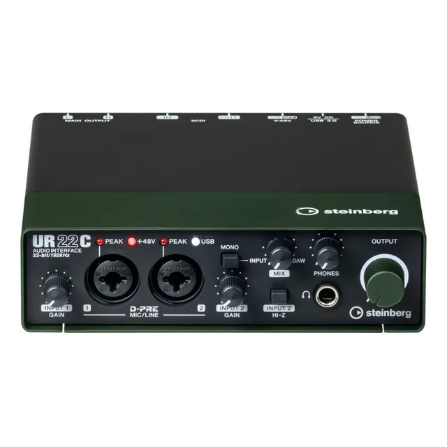 Steinberg Ur22c 2 X 2 Usb 3.0 Interfaz De Audio Color Verde