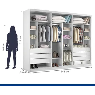 MĂłdulo Closet Casal Sem Portas 6 Gavetas MĂłdulo Closet Casal Sem Portas 6 Gavetas