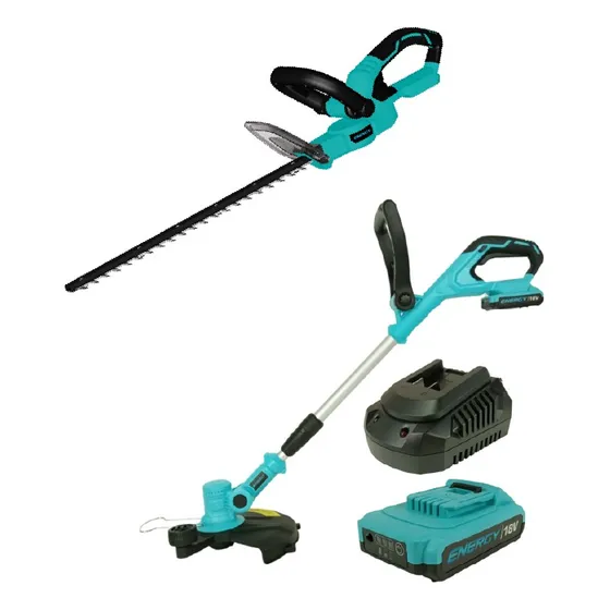 Bordeadora 18v Energy Con Batería Y Cargador + Cortacerco Agua