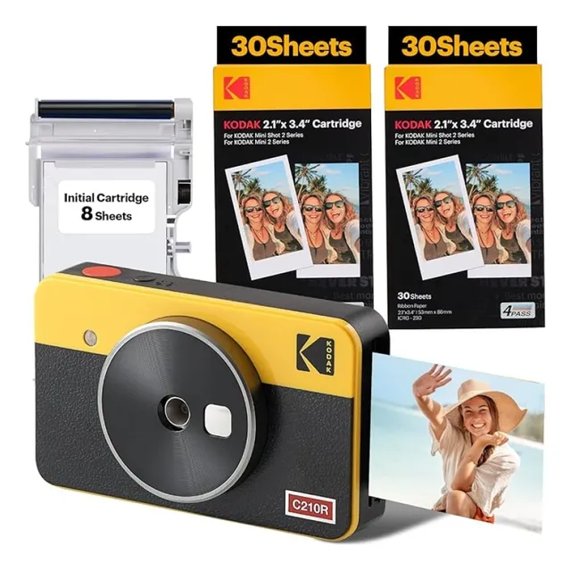 Kodak Mini Shot 2 Retrô Amarela C200ry- Câmera Instantânea