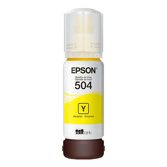 Garrafa De Tinta Epson T504422 Amarelo