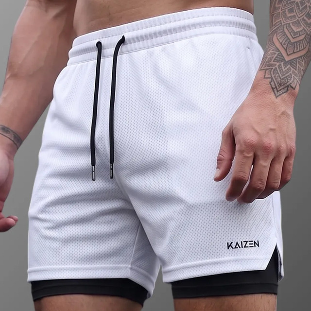 Bermuda Masculina 2 Em 1 Compressão Duplo