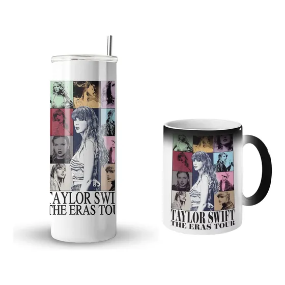 Termo Skinny Acero + Taza Mágica Taylor Swift Eras Tour Mod1