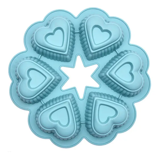 Molde Para Tartas (gn) Con Agujeros En Forma De Corazón, Sil