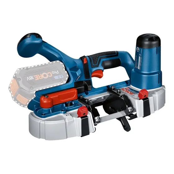 Sierra de cinta portátil Bosch 18v Gcb 18v-63 a batería, color azul marino