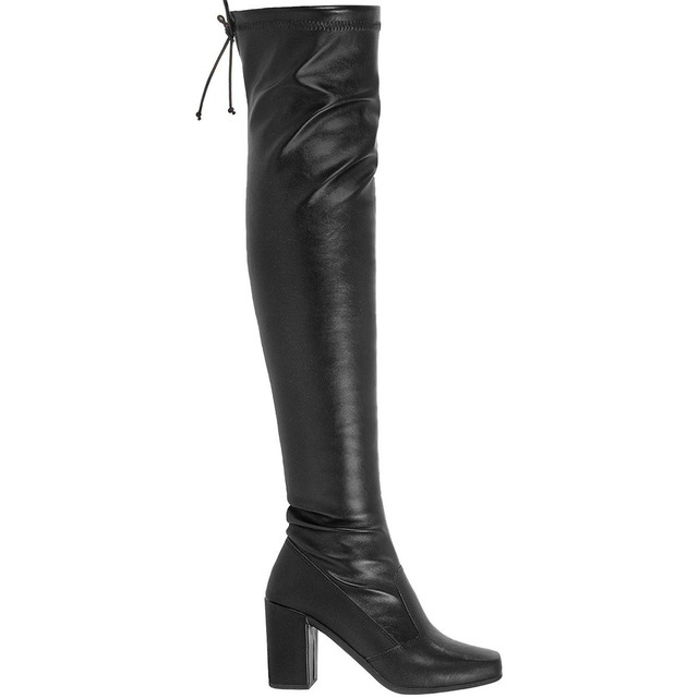 Bota Feminina Over The Knee Salto E Cano Alto Bico Quadrado Bota Feminina Over The Knee Salto E Cano Alto Bico Quadrado