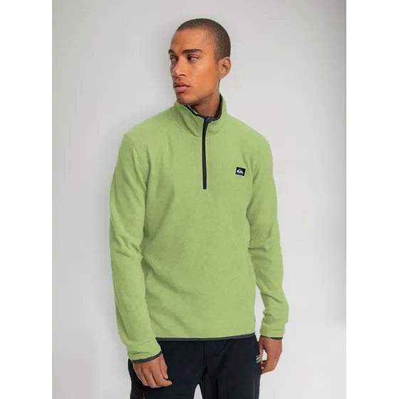 Buzo Medio Cierre Quiksilver Aker Fleece Hombre Segunda Capa