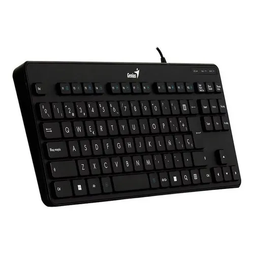 Teclado Mini Compacto Usb Genius Luxemate 110 Español Color Del Teclado Negro