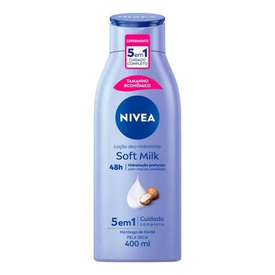 Loção Deo-Hidratante Soft Milk Frasco 400ml Nivea
