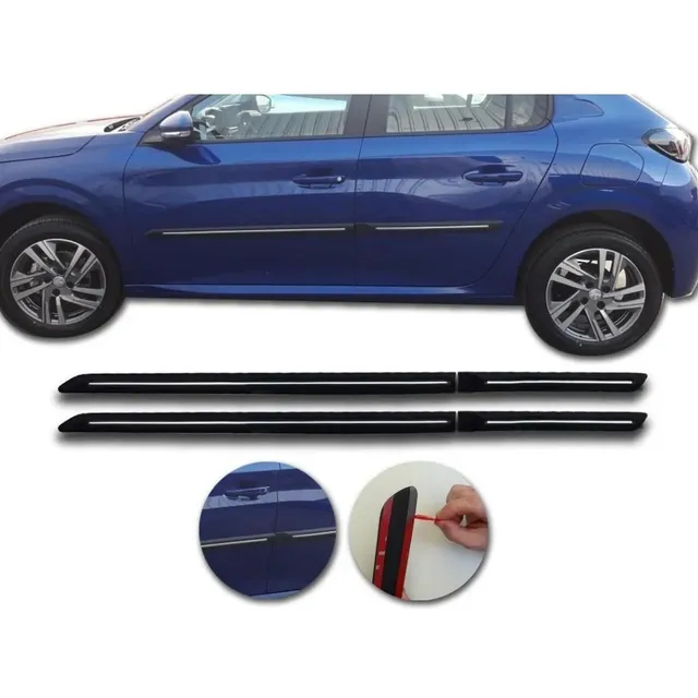 Kit Seguridad Peugeot 208 2017 Bagueta Laterales Cromo Kenny