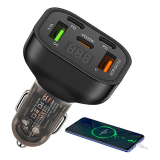 Cargador De Coche De Carga Rápida Cargador De Coche De 100 W Cargador De Coche De Carga Rápida Cargador De Coche De 100 W