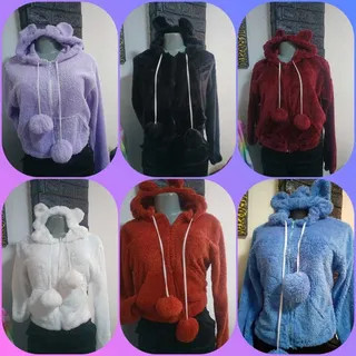 Sueter de peluche dama deals