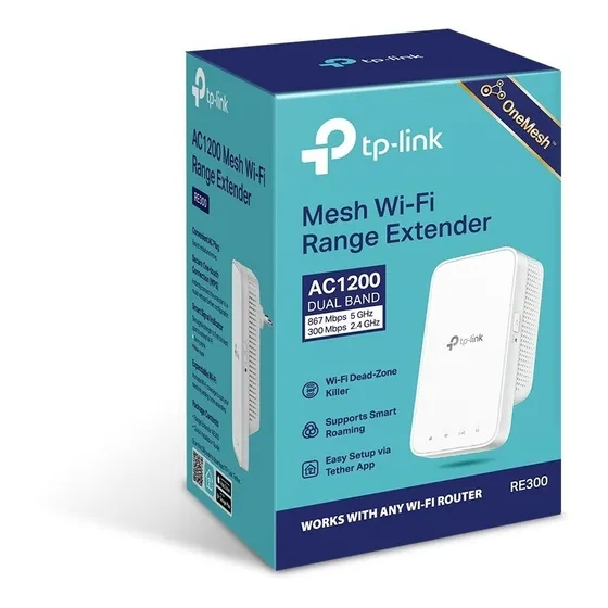 Repetidor Extensor De Rango Wi-fi Mesh Tp-link Re300 Ac1200