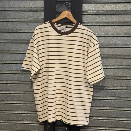 Remera Oversize Unisex Dogma Rayada 20/1 De Algodon Heavy