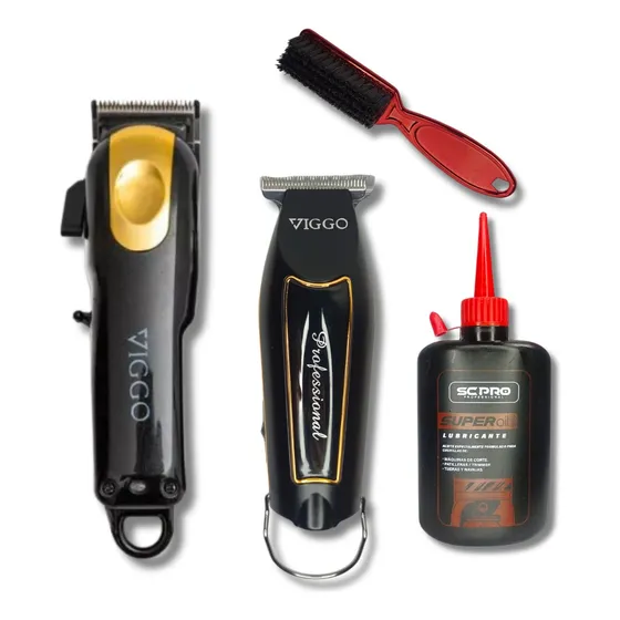 Kit Barberia Maquinas De Corte + Patillera Viggo Valkiria