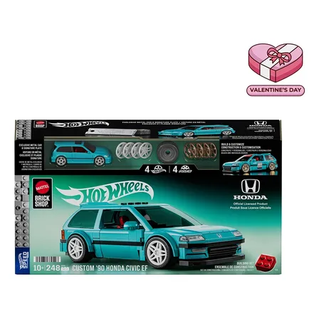 Bloques De Montaje Mattel Brick Shopbrick Shop Speed Honda248 PiezasEn Caja Tienda De Bloques Mattel Hot Wheels Velocidad Honda 2