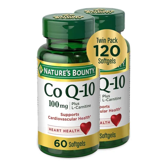 Co Q10 L-carnitina Natures Bounty Energía+corazón Twin-pack Sin Sabor