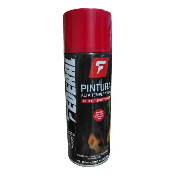 Pintura En Spray Alta Temperatura Rojo Federal Fd602rd