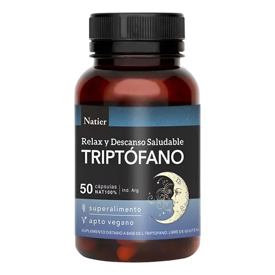 Triptófano Natier Descanso Saludable Apto Vegano 50 Cap