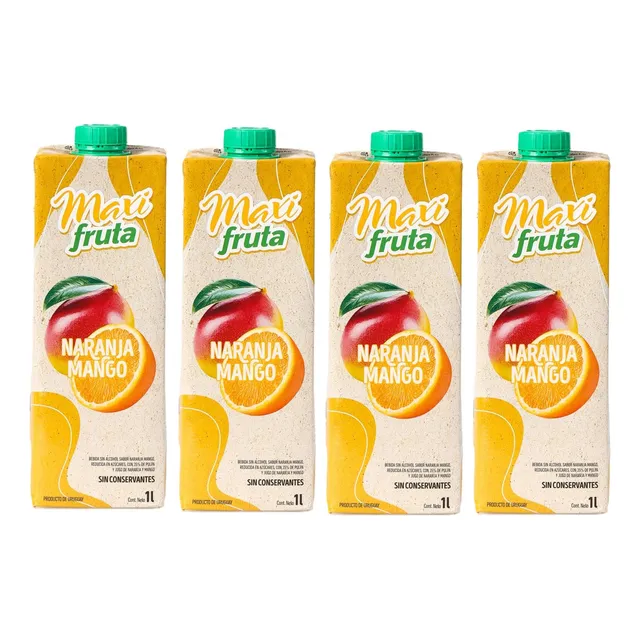 Jugo Sabor Naranja Y Mango Maxifruta 1 L X 4 Un