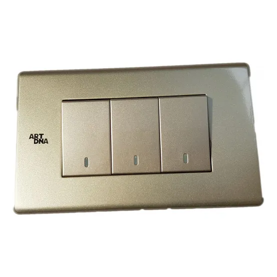 Interruptor Triple 9/32 Dorado 10a Art Dna
