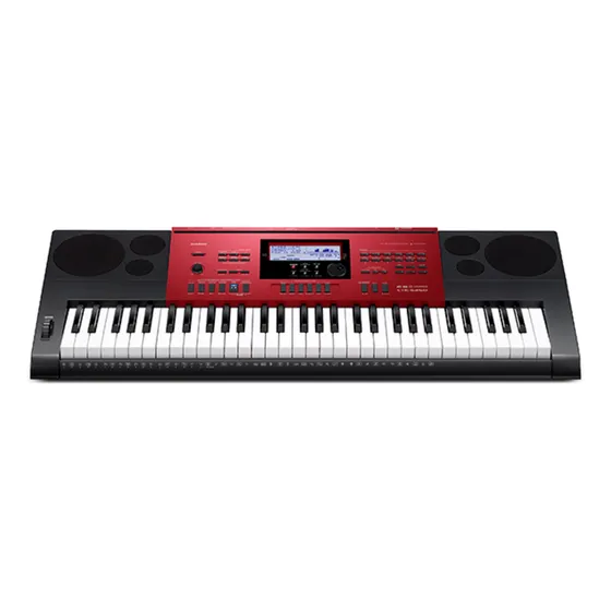 Kit Teclado Digital Vermelho Seq 5/8 Casio 61 Teclas Ctk6250