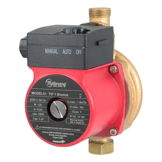 Bomba Presurizadora Motorarg Tip 1 Bronce 2 Baños 120 Watts