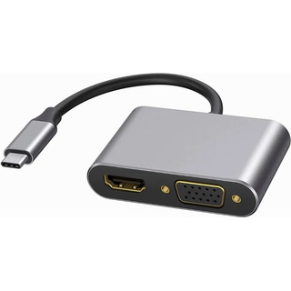 Hub Adaptador 2 En 1,usb C 3.1 A Hdmi Y Vga Hub Adaptador 2 En 1,usb C 3.1 A Hdmi Y Vga
