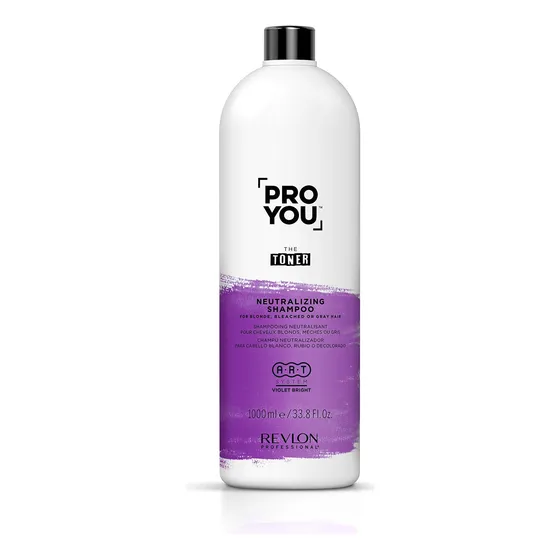 Shampoo Revlon Proyou Toner De 1 Litro, Rubios Y Canas