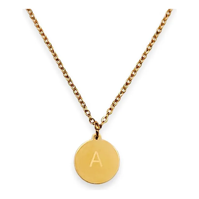 Collar De Letra Con Inicial  A 