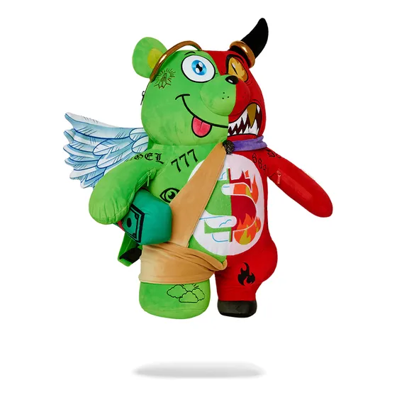Mochila Sprayground Angel Vs Devil Bear 910b6782nsz Color Verde