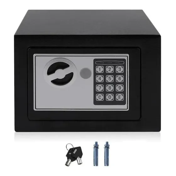 Caja Fuerte Digital Metalica Seguridad Codigo Llave 23x17cm