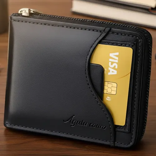 小物 Vintage Leather Wallet Men Wallet Vintage Leather Slim Money Clips Cases Bifold