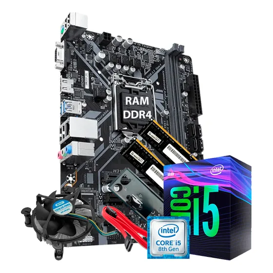 Kit Upgrade Intel Core I5 8°geração Ddr4 32gb Placa Mãe H310