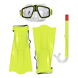 Kit Mergulho Completo Infantil Máscara Snorkel Pé De Pato Kit Mergulho Completo Infantil Máscara Snorkel Pé De Pato