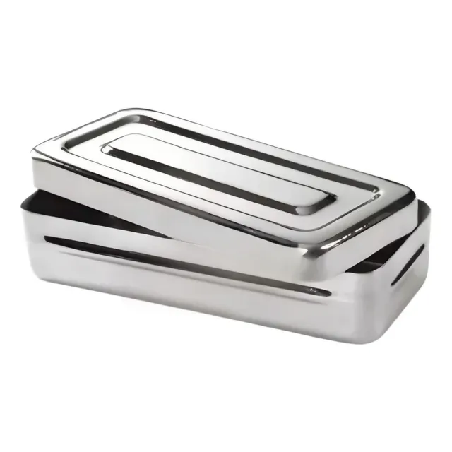 Caja Acero Inoxidable Profesional Instrumental Enfermería