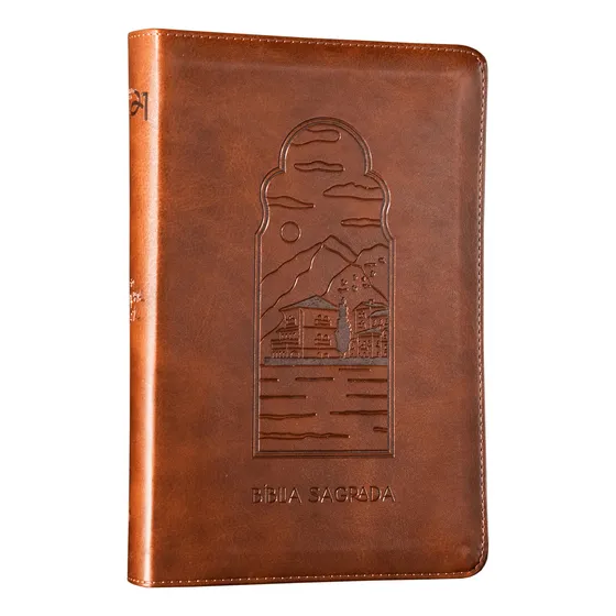 The Purpose Book: Bíblia Sagrada, A21, Capa Couro-soft Caramelo, Paisagem