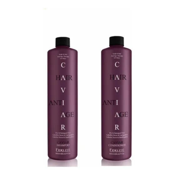 Shampoo Y Acond. Caviar Secos Y Castigados  Fidelite 900ml